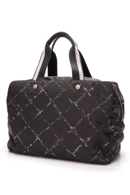 Chanel Bag Travel Ligne Black Nylon Tote