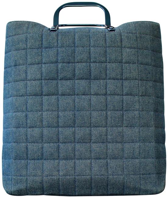 Chanel Bag Vintage Shopper Denim Quilted Double Handle Blue Canvas Tote