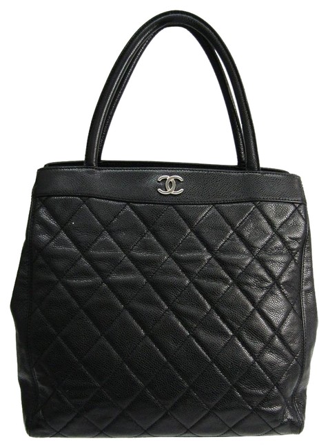 Chanel Bag Womens Black Caviar Leather Tote