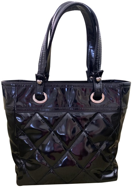Chanel Biarritz Black Patent Leather Tote