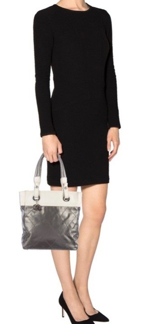 Chanel Biarritz Quilted Paris biarritz Small Gray Tote