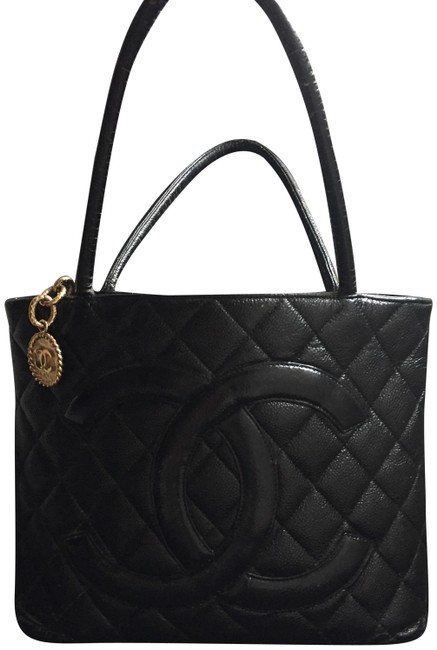 Chanel Black Caviar Leather Tote
