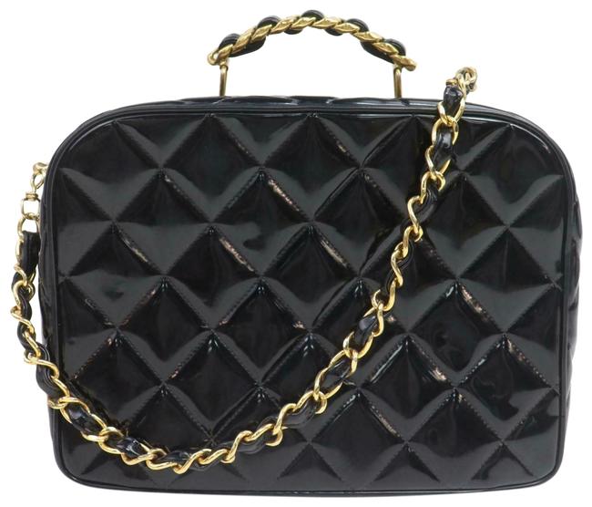 Chanel Black Enamel Shc7 10018 Tote