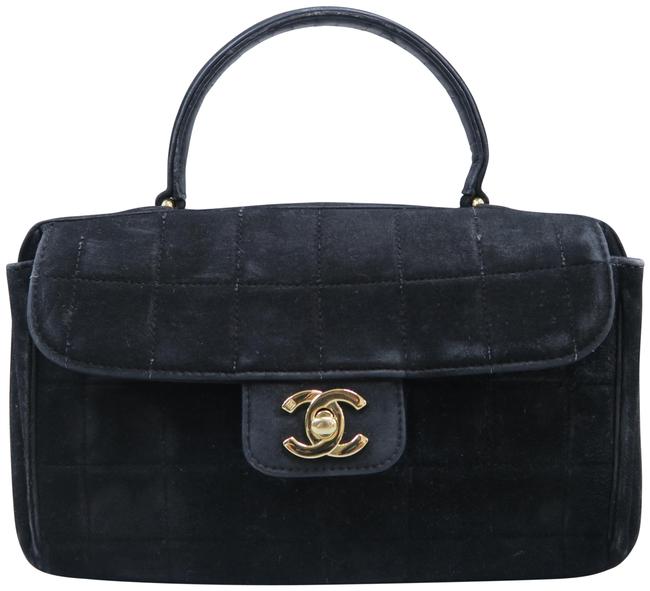 Chanel Black Suede Leather Tote