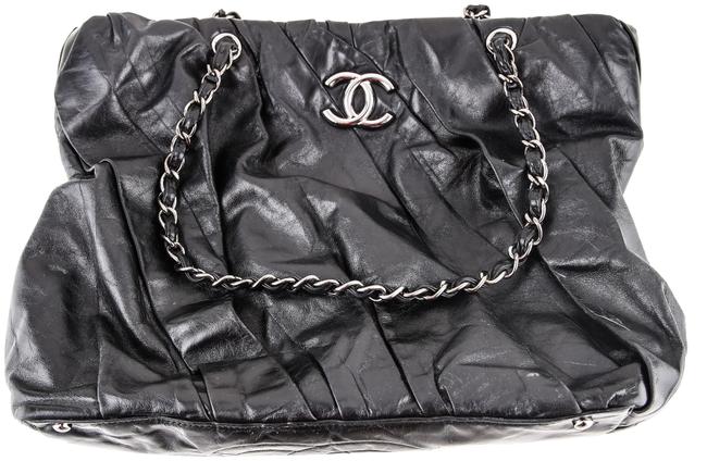 Chanel Black Calfskin Leather Tote