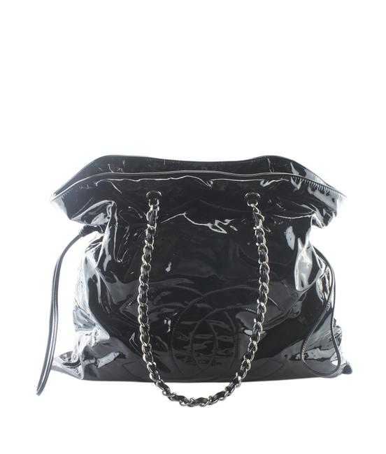 Chanel Bon Bon 162442 Black Patent Leather Tote