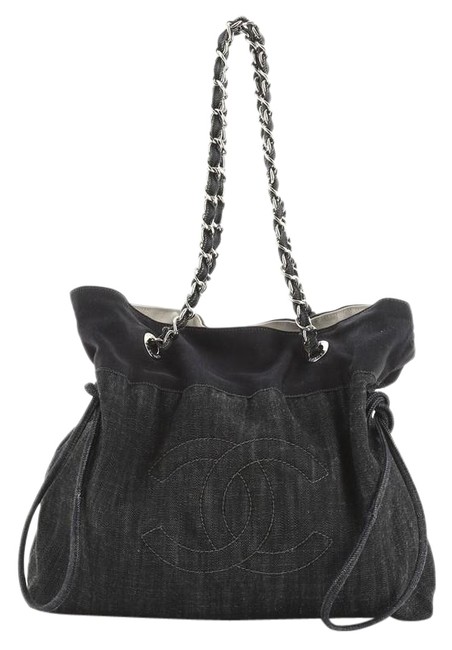 Chanel Bon Bon Medium Blue Denim Tote