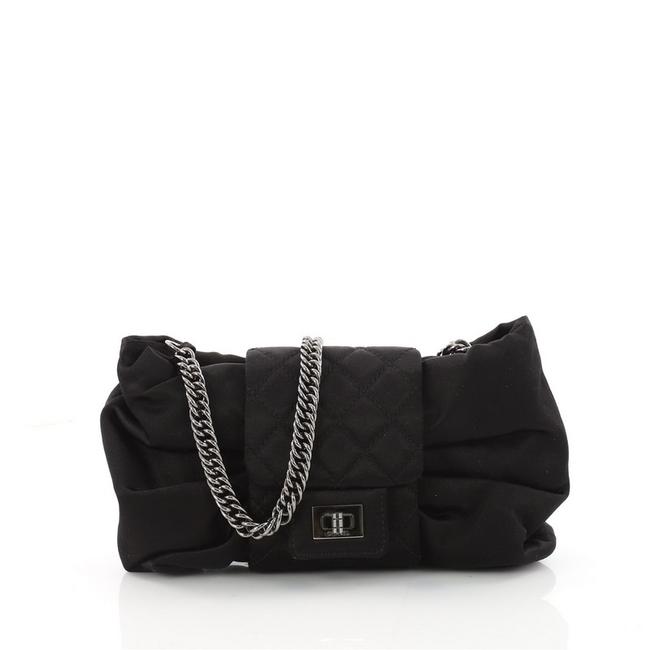 Chanel Bow Small Black Satin Tote