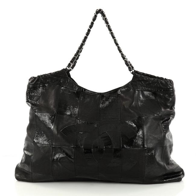 Chanel Brooklyn Patchwork Large Black Leather Tote