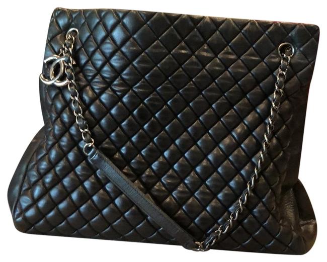 Chanel Bubble Black Leather Tote