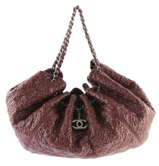 Chanel Cabas Rock In Moscou Bordeaux Patent Leather Tote