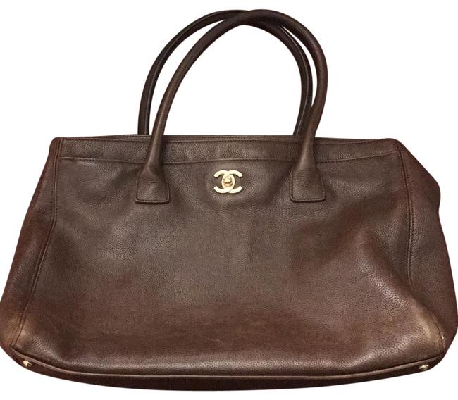 Chanel Calfskin Brown Leather Tote