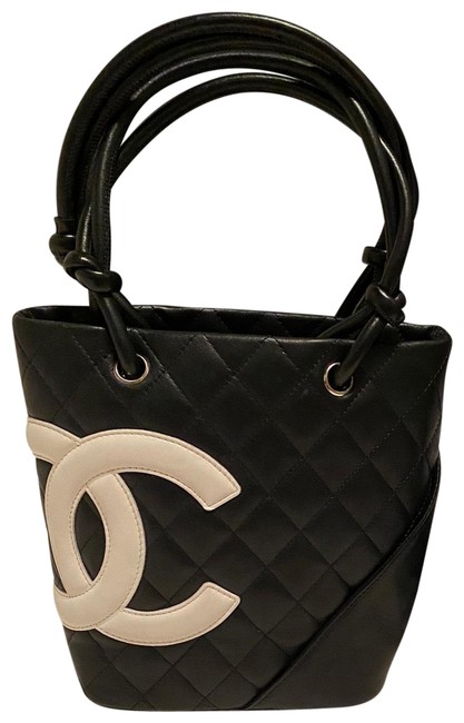 Chanel Cambon Black Leather Tote