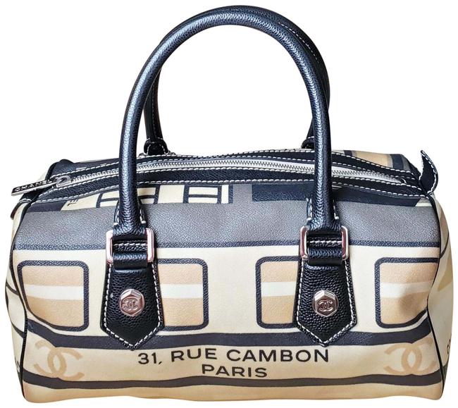 Chanel Cambon Central Station Rue Paris Beige Pvc Tote