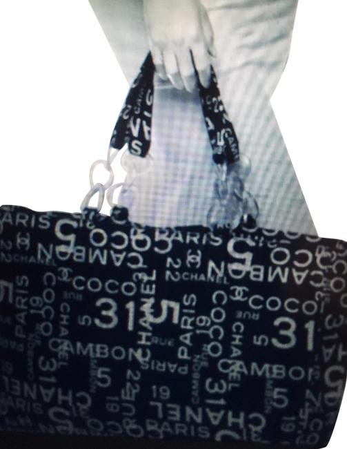Chanel Cambon Jumbo Rue 31 Black White Monogram Canvas Outer Tote