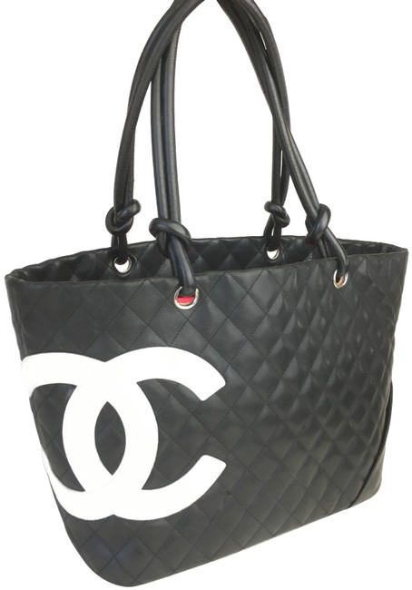 Chanel Cambon Large Black Leather Tote