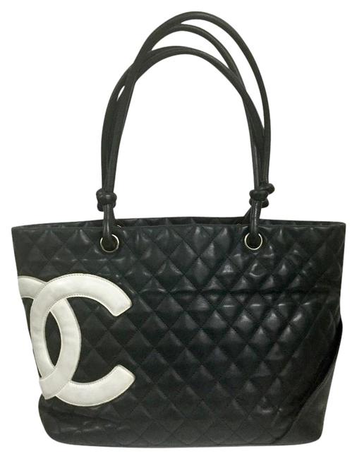 Chanel Cambon Large Ligne Black Calfskin Tote