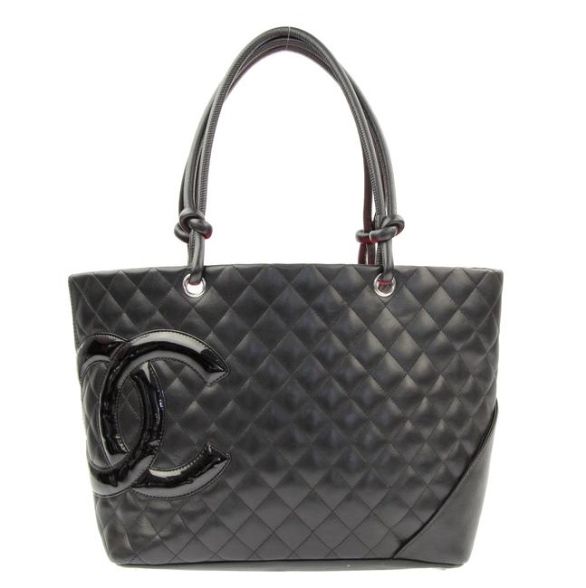 Chanel Cambon Ligne Black Leather Tote
