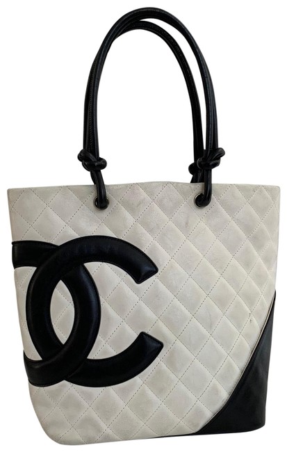 Chanel Cambon Ligne Cream Lambskin Leather Tote