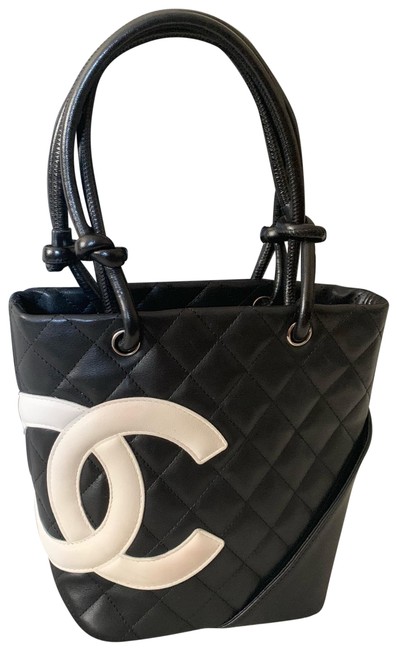 Chanel Cambon Mini Handbag Lambskin Leather Tote