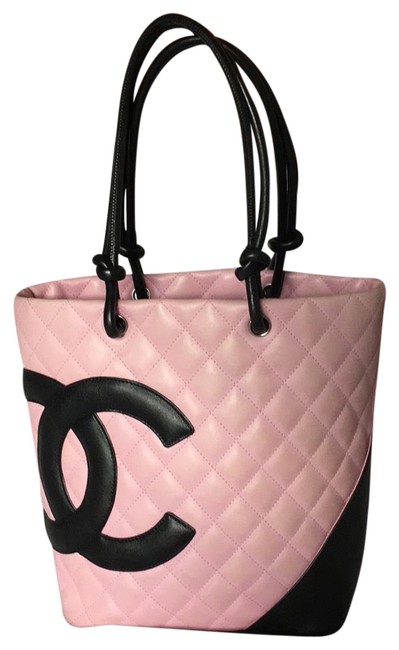 Chanel Cambon Petite Pink Lambskin Leather Tote