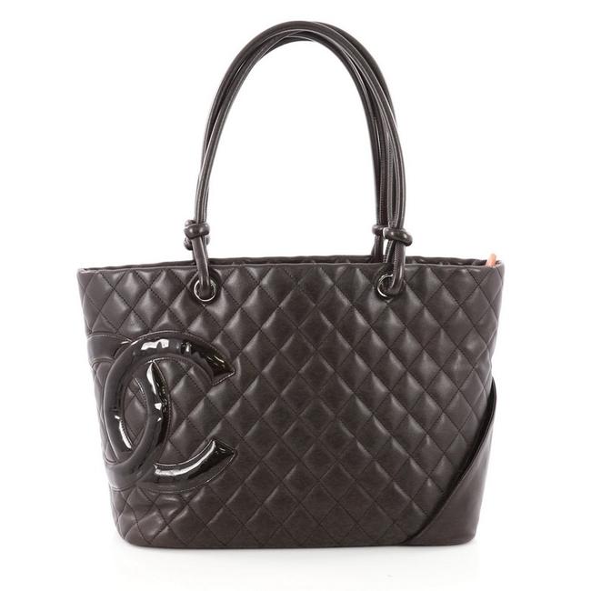 Chanel Cambon Quilted Large Leather Tote