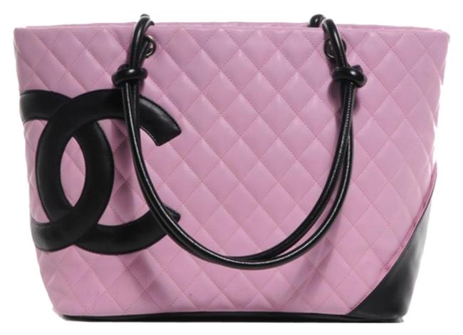 Chanel Bag Cambon Quilted Large Ligne Pink Calfskin Tote