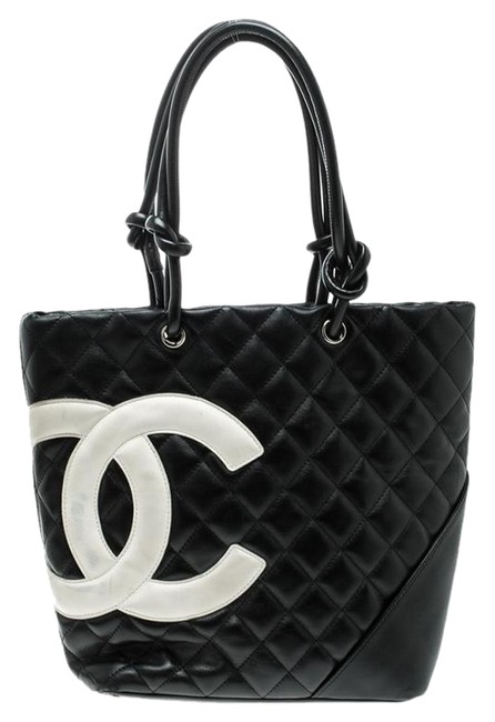 Chanel Cambon Bucket Quilted Medium Ligne Black Leather Tote