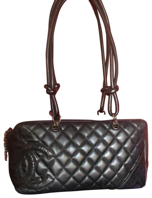 Chanel Cambon Quilted Should Black Tote