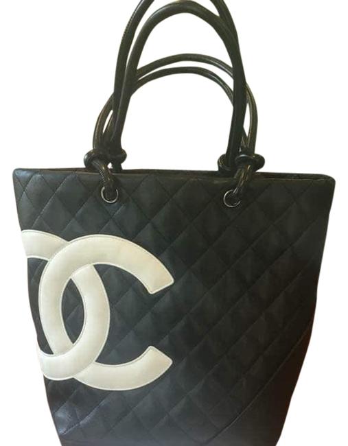 Chanel Camdon Black Lambskin Leather Tote