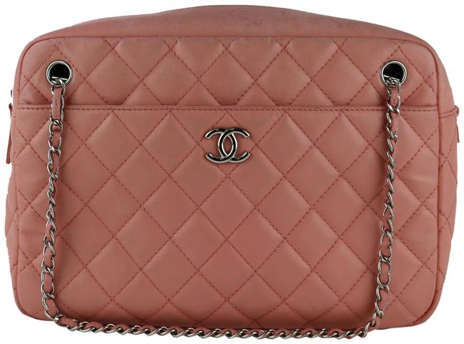 Chanel Camera Bag Large Pink Lambskin Tote