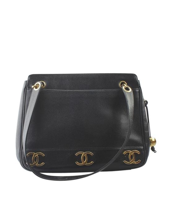 Chanel Caviar 154323 Black Leather Tote