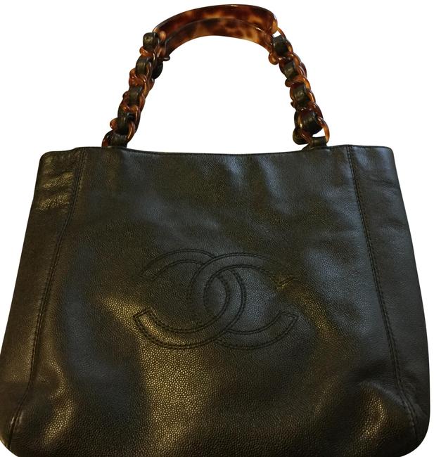 Chanel Caviar Black Leather Tote
