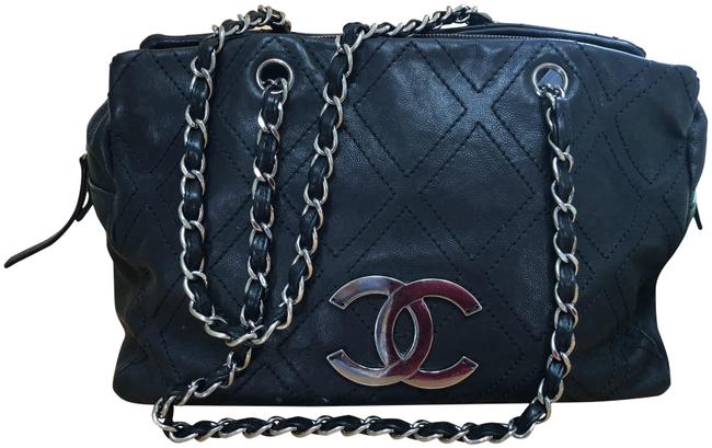 Chanel Shoulder Bag Caviar Leather Chain Strap Tote