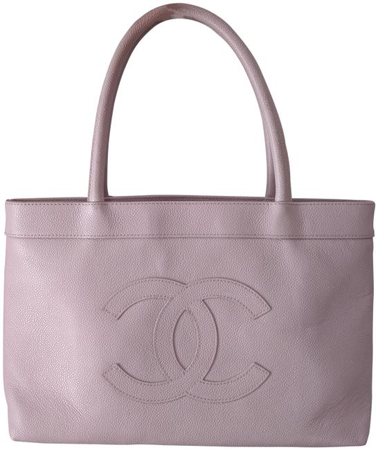 Chanel Caviar Light Purple Leather Tote