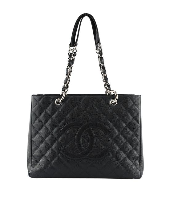 Chanel Caviar Quilted 130136 Black Leather Tote
