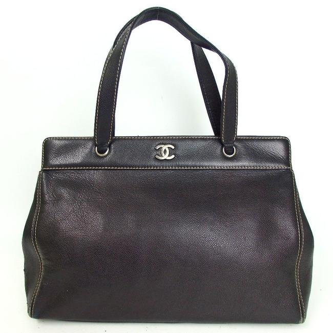 Chanel Bag Executive Caviar Skin Black Calfskin Leather Tote