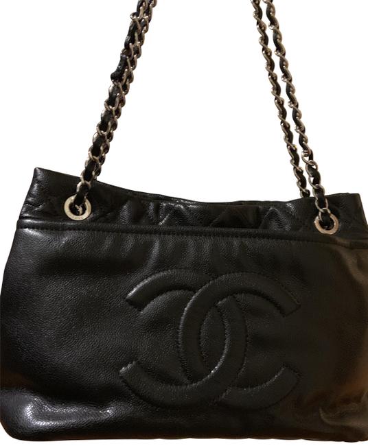 Chanel Bag Caviar Timeless Cc Soft Black Calfskin Leather Tote