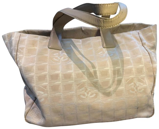 Chanel Cc Damaged Tan Canvas Tote