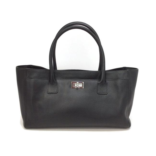 Chanel Cerf 2004 2005 Black Leather Tote