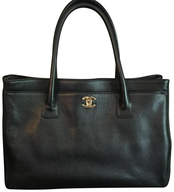 Chanel Cerf Black Leather Tote