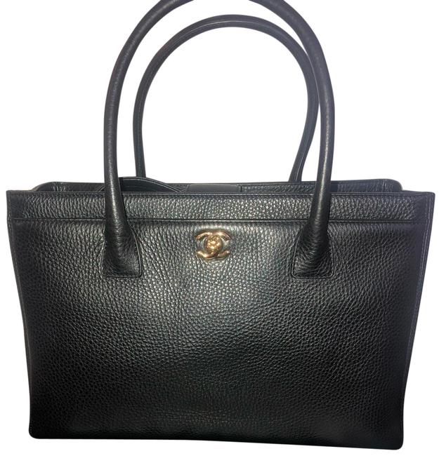 Chanel Cerf Discontinued Black Leather Tote