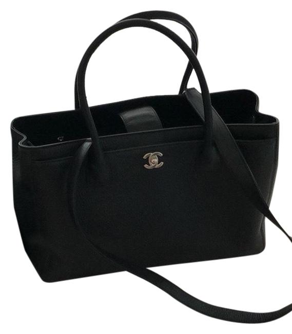 Chanel Cerf Executive Black Caviar Leather Tote