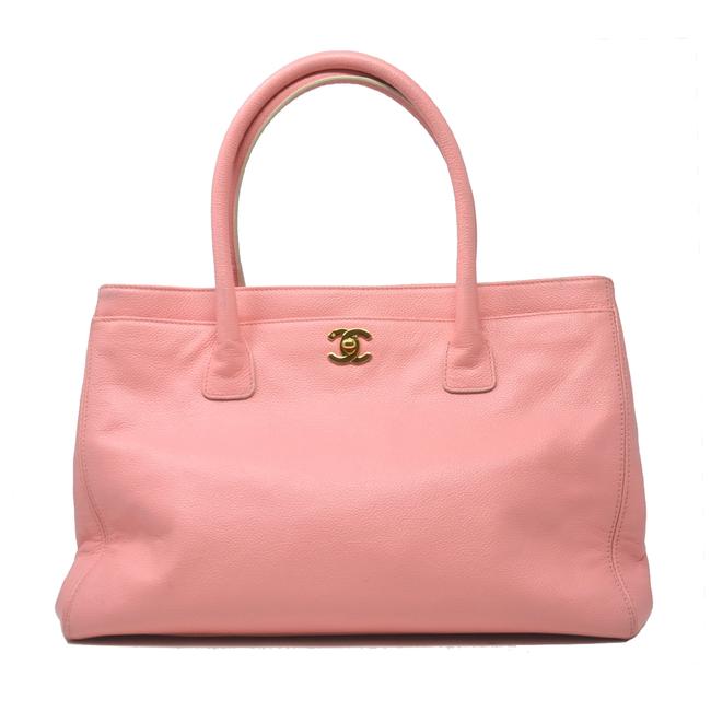 Chanel Cerf Executive Jumbo Pink Leather Tote