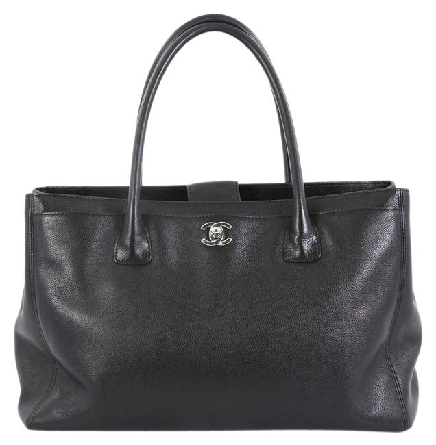Chanel Cerf Executive Medium Black Leather Tote
