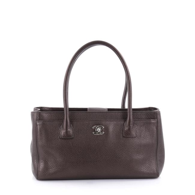 Chanel Cerf Executive Small Grey Leather Tote