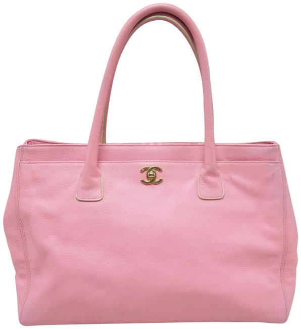Chanel Cerf Pink Calfskin Leather Tote