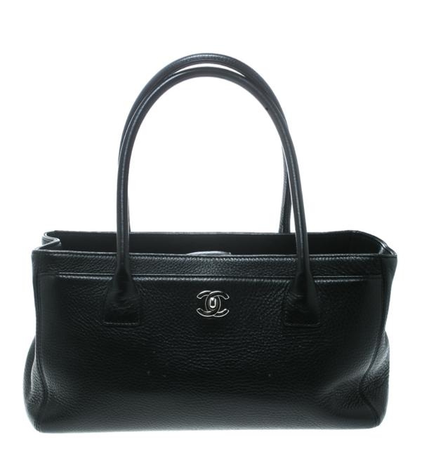 Chanel Cerf Small Executive Black Leather Tote