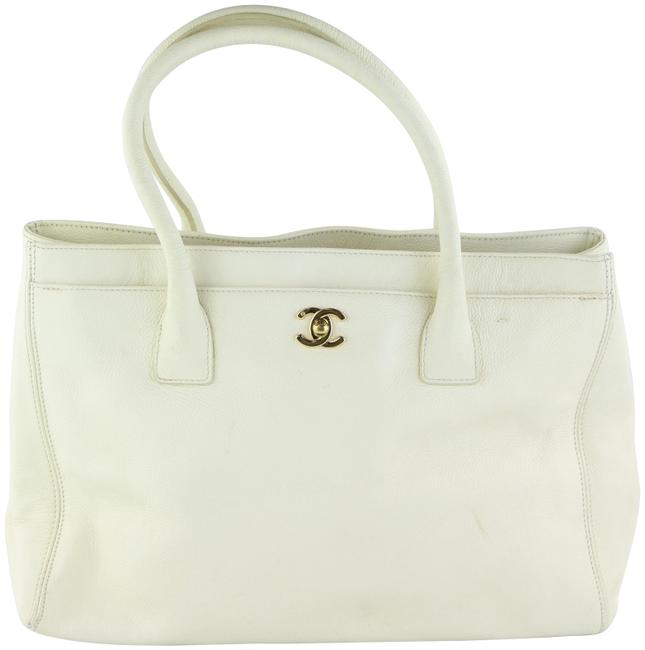 Chanel Cerf White Leather Tote