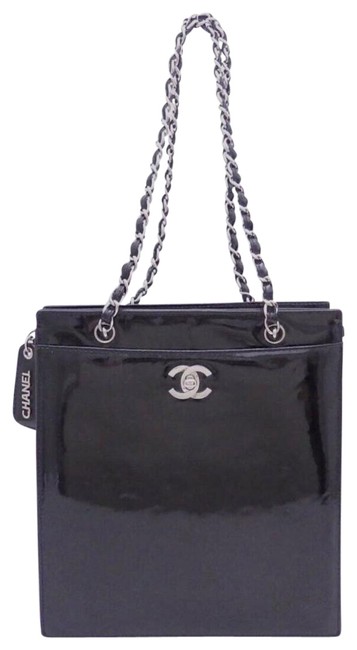 Chanel Chain Black Patent Leather Shoulder Bag